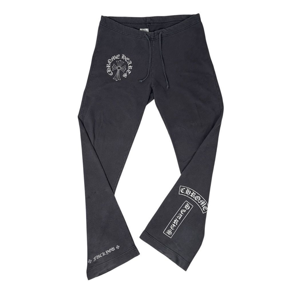 Vintage Chrome Hearts Sweatpants Mens M Baggy Flare Drawstring T Bar